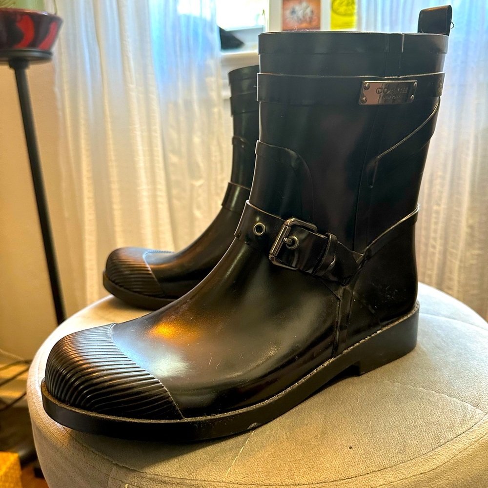 Coach rain booties - size 7